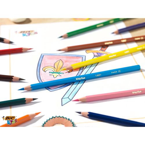 BIC Kids Memory Game Travel Box : Crayons de couleur, Crayons, Feutres, Jeu de Mémoire