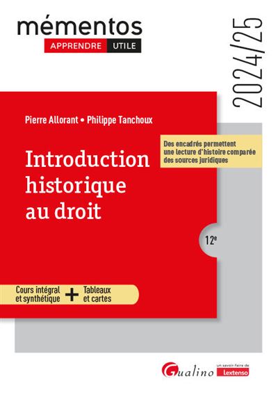 Introduction historique au droit - 7eme edition - 2019