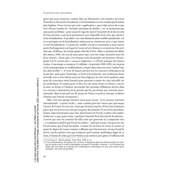 Ce que Lacan doit à Lévi-Strauss