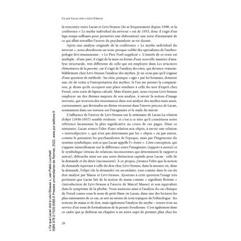 Ce que Lacan doit à Lévi-Strauss