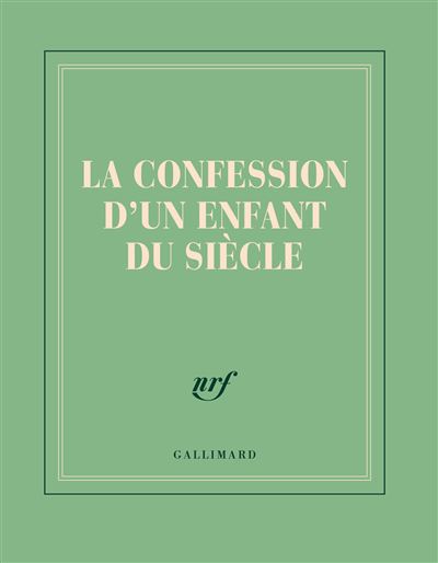 Carnet carre vert ligne la confession d'un enfant du siecle