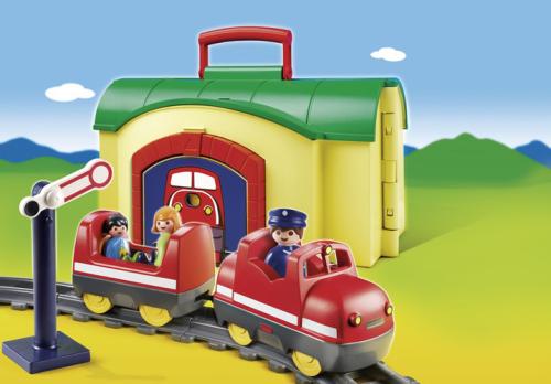Playmobil 6783 Playmobil 1.2.3 Train avec gare transportable - Playmobil -  Achat & prix