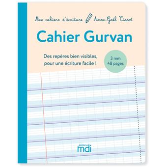 MDI Mes cahiers d'écriture Cahier Gurvan 3mm à la Française