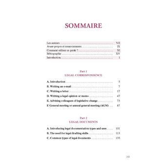 Guide pour la redaction juridique en anglais