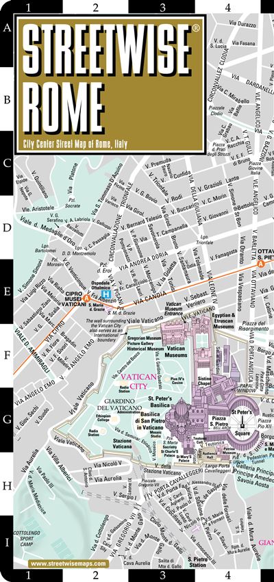 Streetwise rome map
