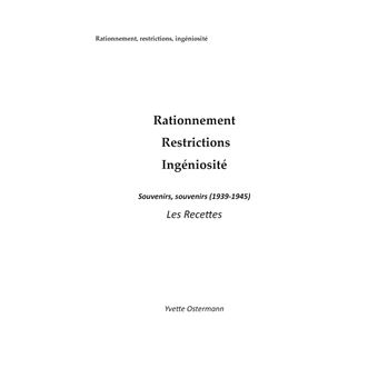 Rationnement Restrictions Ingéniosité