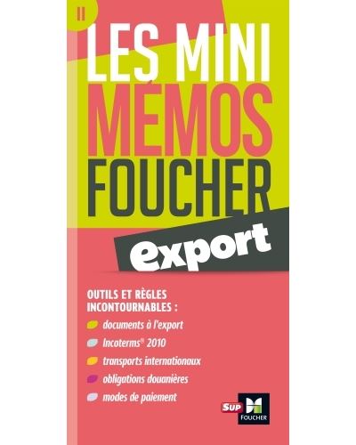 Les Mini Mémos Foucher, Export avec Incoterms