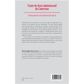 Traité de droit administratif du Cameroun
