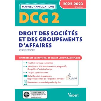 DCG 2 - Droit des sociétés et des groupements d'affaires - 2022-2023 - 1