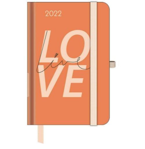 HAPPY VIBES 2022 GREENLINE DIARY, 10 X 15 CM