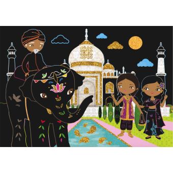 Maxi pochette Merveilles du monde - Cartes à gratter et à colorier - Ed 2019