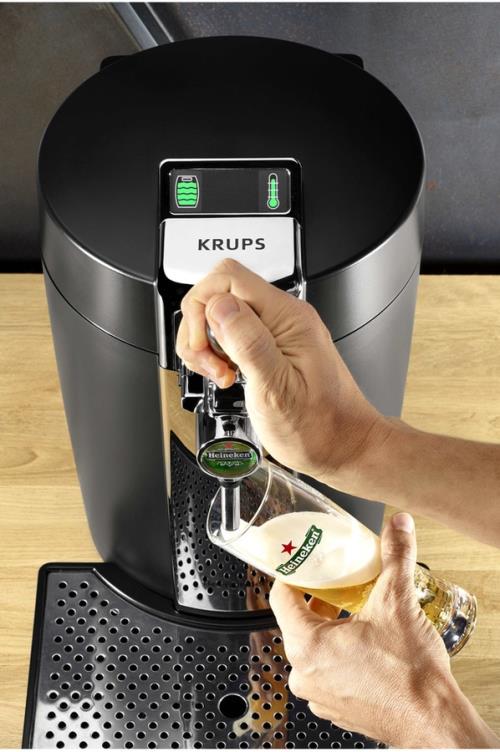 Pompe à bière Krups BEERTENDER NOIR METAL, Qualité professionnelle