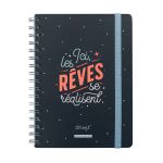 Agenda classique Mr. Wonderful Semainier 2020 2021 Ici les rêves se réalisent Bleu