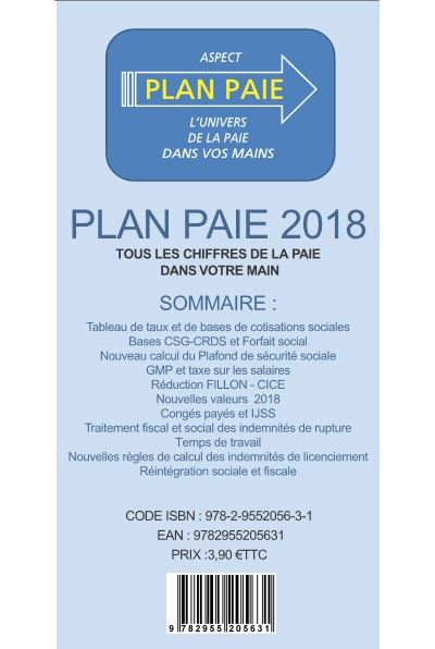Plan paie 2018