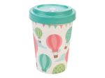 Mug en bambou Woodway motifs montgolfières vert 400 ml