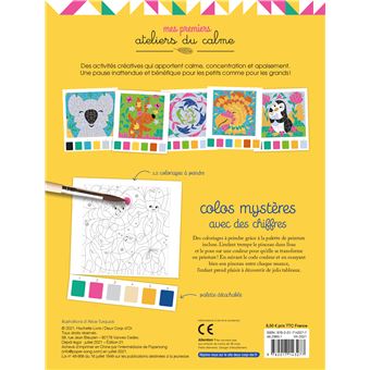 Colos mystères avec des chiffres - bloc avec pinceau et palette peinture papier
