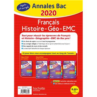 Annales Bac 2020 Hist-Geo Français Bac Pro