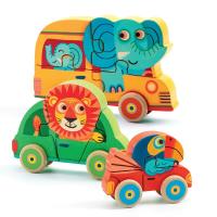 Coffret 3 de Puzzles en bois 4, 5, 6p Pachy & Co Djeco