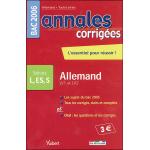 Annales corrigées Vuibert Bac Allemand LV1- LV2