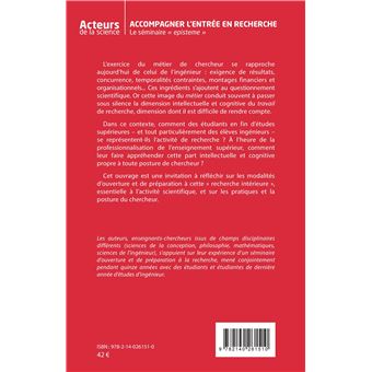 Accompagner l'entrée en recherche