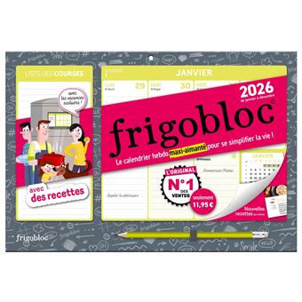 Frigobloc Hebdomadaire Compact 2026  - Calendrier Compact / sem (de janv. à déc. 2026)