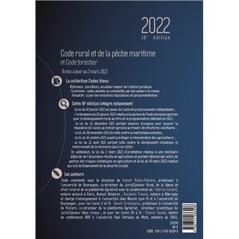 Code rural et de la peche maritime 2022