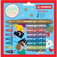 Pochette de 10 feutres de coloriage Bic Kids Visaquarelle - pointe pinceau  souple - coloris assortis pas cher