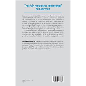 Traité de contentieux administratif au Cameroun