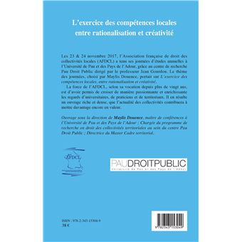 L'exercice des compétences locales entre rationalisation et créativité
