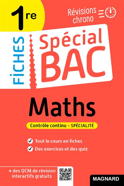 Spécial Bac Fiches Maths 1re Bac 2022
