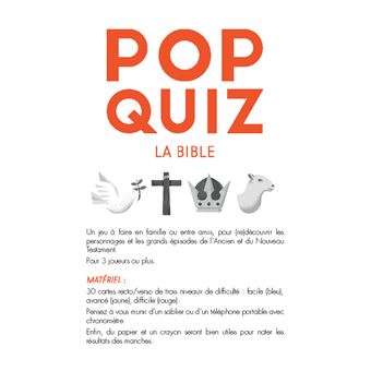Pop quiz La Bible