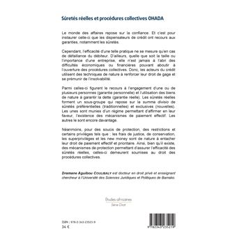 Sûretés réelles et procédures collectives OHADA