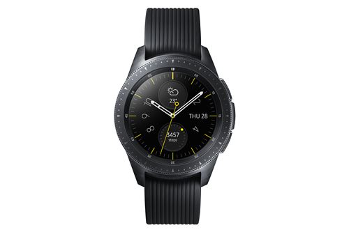 Samsung Galaxy Watch Small - 42 mm - noir minuit - montre intelligente avec bande - silicone - affichage 1.2" - 4 Go - Wi-Fi, NFC, Bluetooth - 49 g