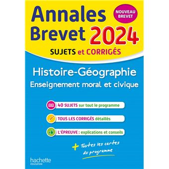 Annales BREVET 2024 - Histoire-géo-EMC