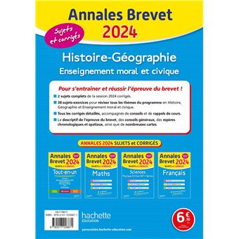 Annales BREVET 2024 - Histoire-géo-EMC
