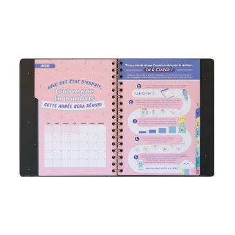 Agenda classique Mr. Wonderful Semainier 2020 2021 Tu vas y arriver Noir