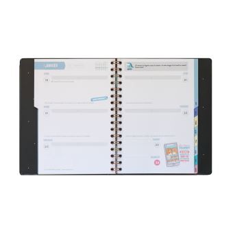 Agenda classique Mr. Wonderful Semainier 2020 2021 Tu vas y arriver Noir