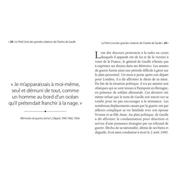 Petit Livre des grandes citations de Charles De Gaulle