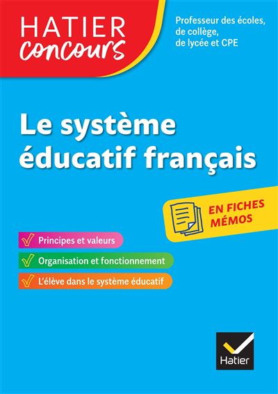 Concours enseignement - Le système éducatif français en fiches mémos - 2022-2023 - Révision - Eric Tisserand - broché