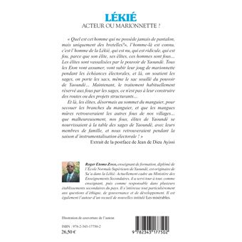 LÉKIÉ Acteur ou marionnette ?
