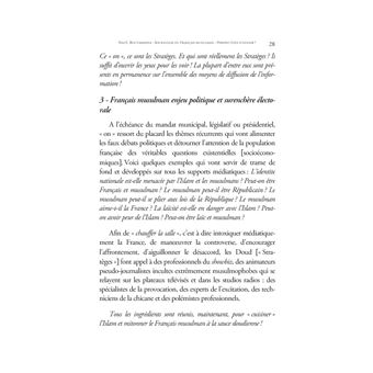 Sociologie du Français musulman - Perspectives d'avenir ?