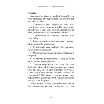 Aide-mémoire de l'Infiniment Autre