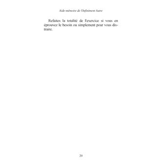 Aide-mémoire de l'Infiniment Autre