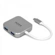 Hub Port Designs USB 3.0 Type C 4 Ports Gris
