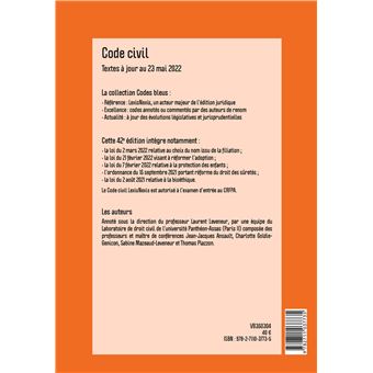 Code civil 2023 jaquette super woman