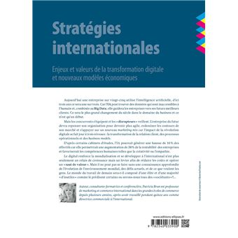 Stratégies internationales. Enjeux et valeurs de la transformation digitale et nouveaux modèles économiques
