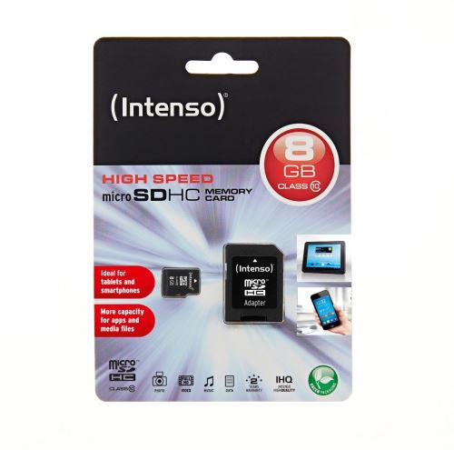 INTENSO MICROSDHC 8GB  W/ ADAPTER