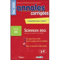 Annales corrigées Vuibert Bac Sciences économiques et sociales ES