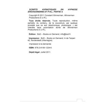 Scripts hypnotiques en hypnose ericksonienne et PNL N°4