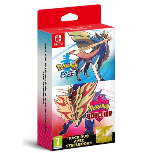 Double Pack Pokémon Epée Pokémon Bouclier + Steelbook doré Nintendo Switch